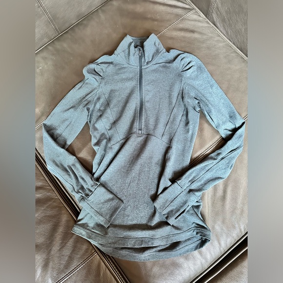 Lululemon Extra Mile 1/2 Zip - Heathered Nocturnal Teal / Black - Picture 4 of 11